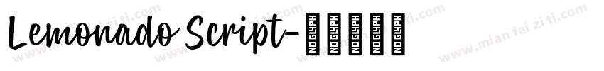 Lemonado Script字体转换